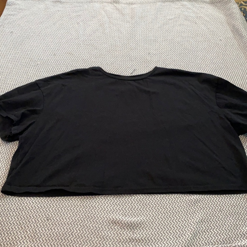 SHEIN plain black crop top